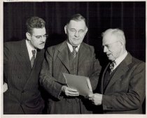 Elmer Vliet with Dr. Victor Sleeter and Charles Helming